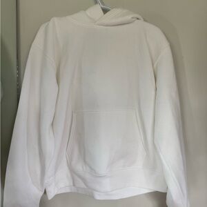 Aritzia White Sweatfleece Hoodie
